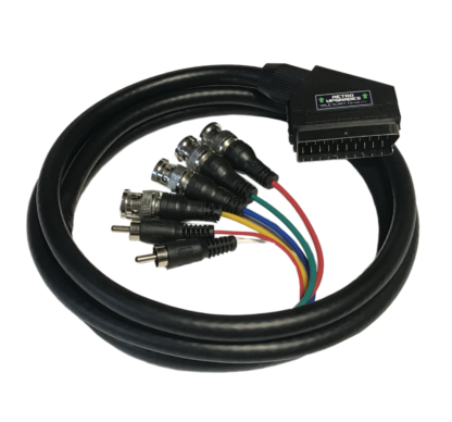 Male SCART to BNC cable
