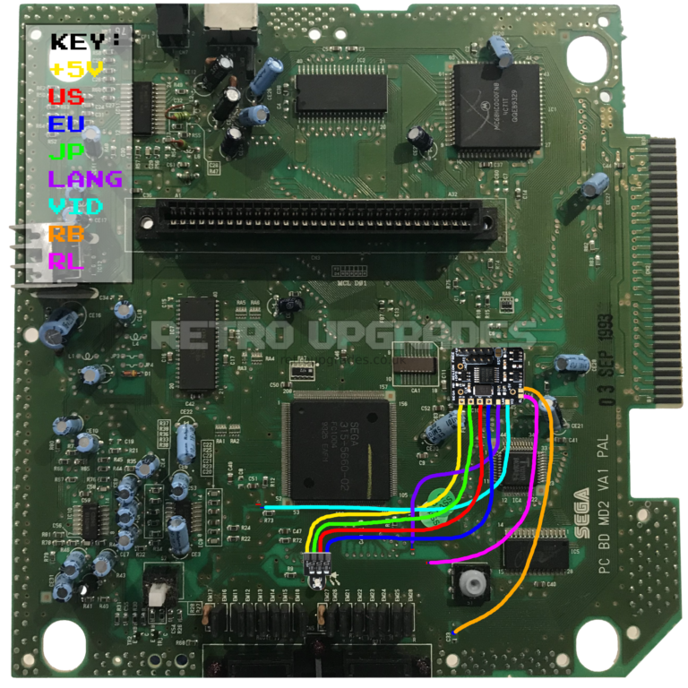 Sega Megadrive 1 PAL Modifiée - TripleBypass, Switchless, Stéréo, DFO, IGR